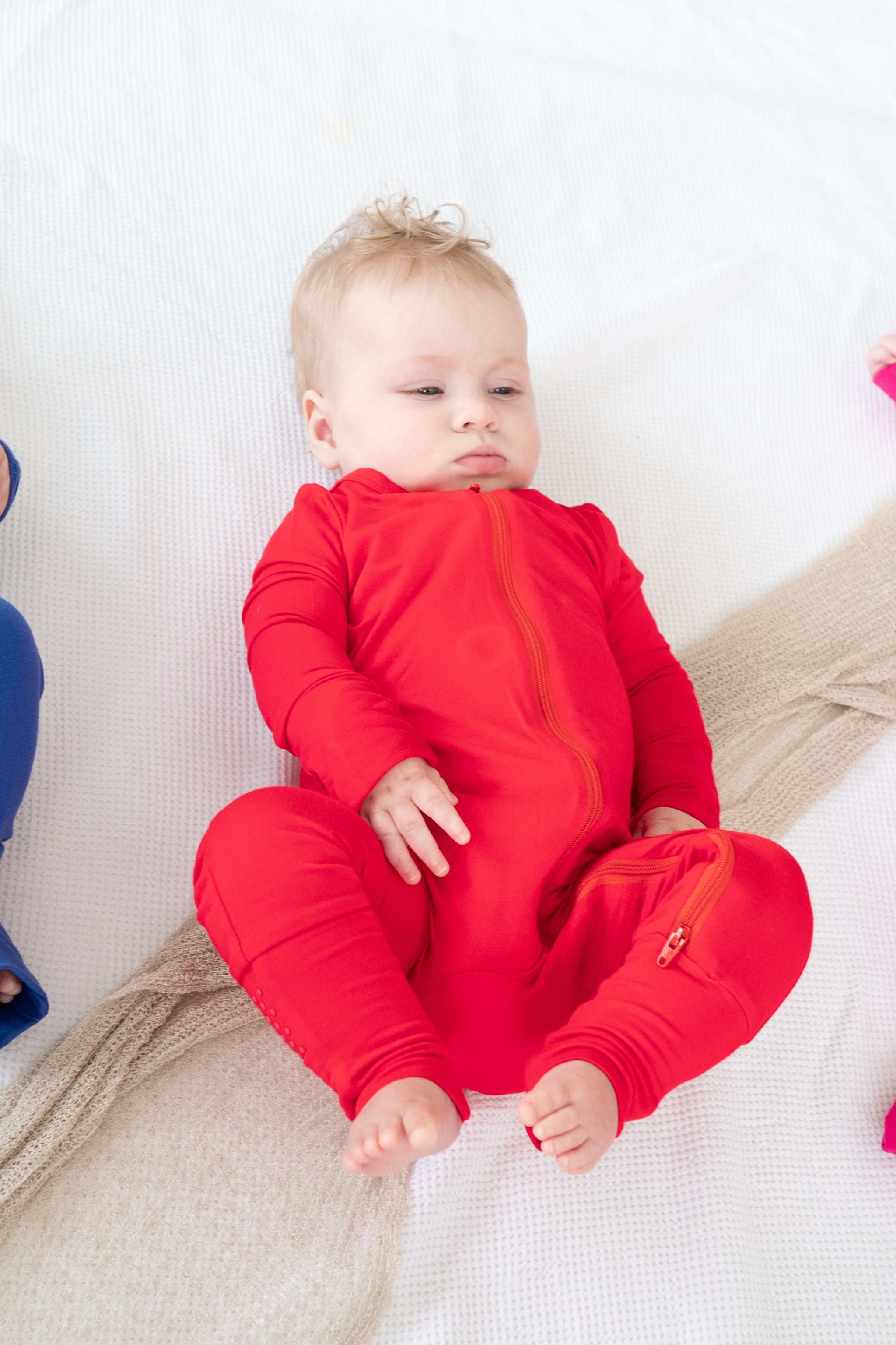 Cherry Bamboo Baby Romper - Vibrant, Soft & Convertible – Little